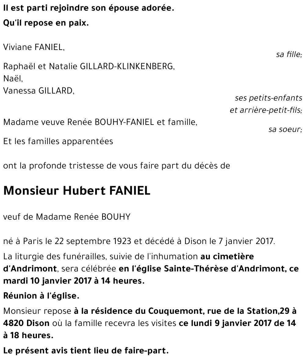 Hubert FANIEL