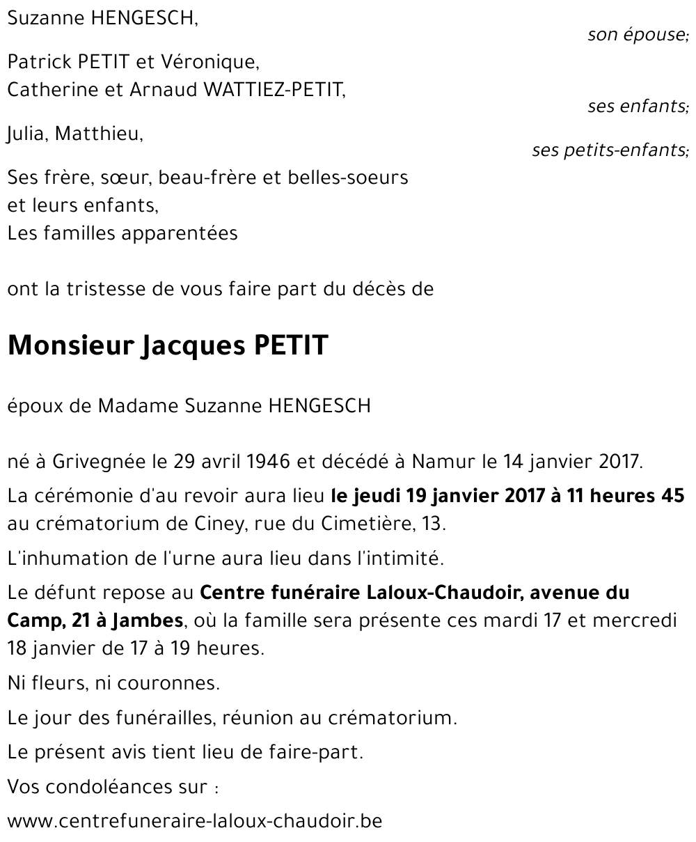 Jacques PETIT