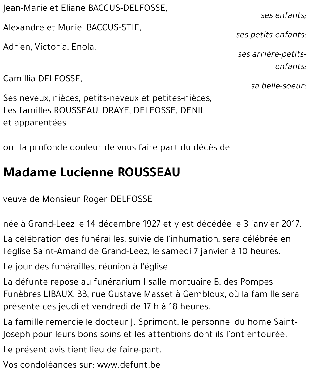 Lucienne ROUSSEAU