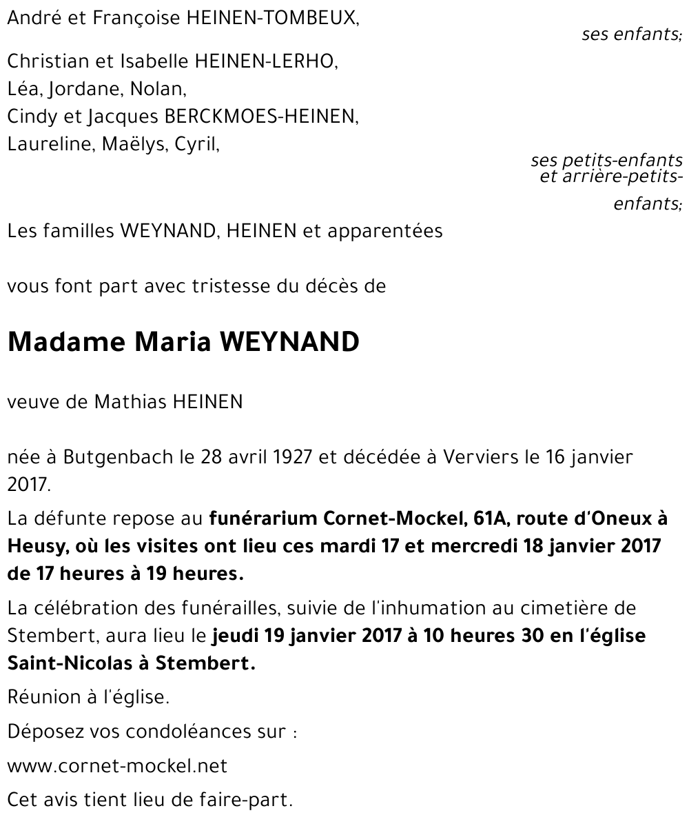 Maria WEYNAND