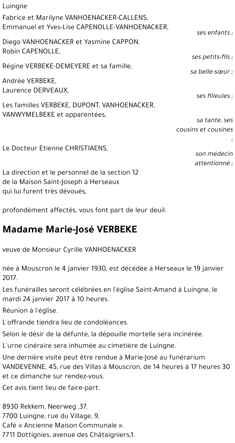 Marie-José VERBEKE