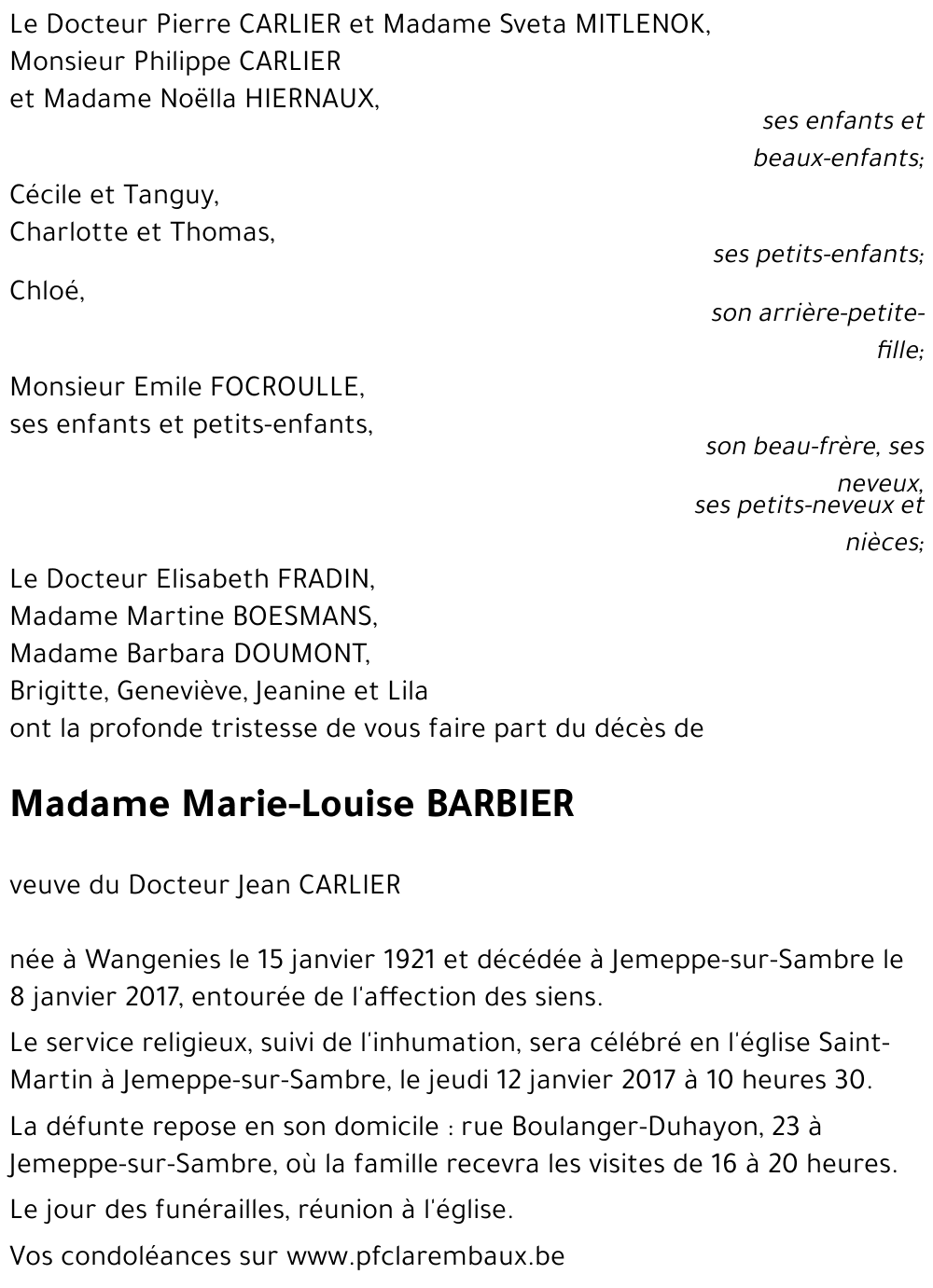 Marie-Louise BARBIER