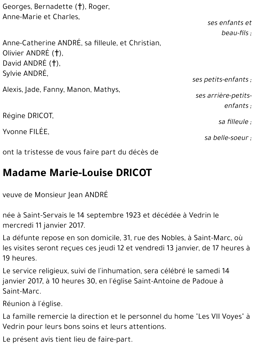 Marie-Louise DRICOT