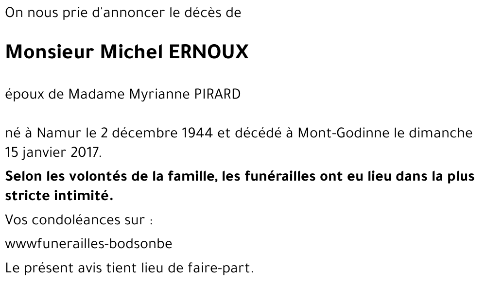 Michel ERNOUX