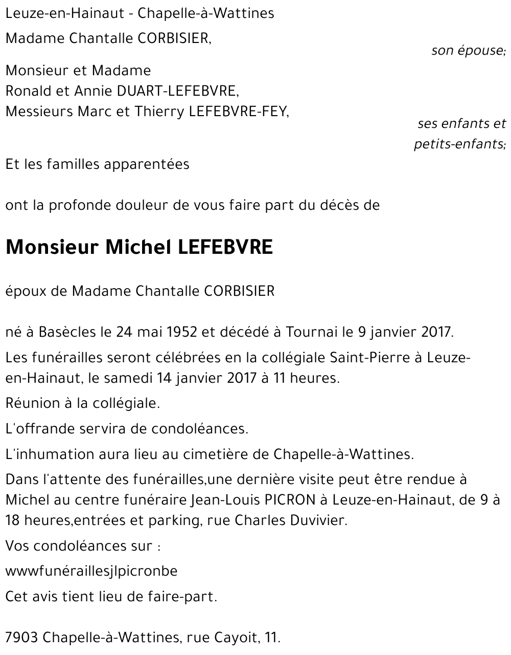 Michel LEFEBVRE