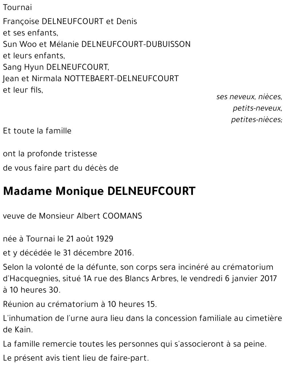 Monique DELNEUFCOURT