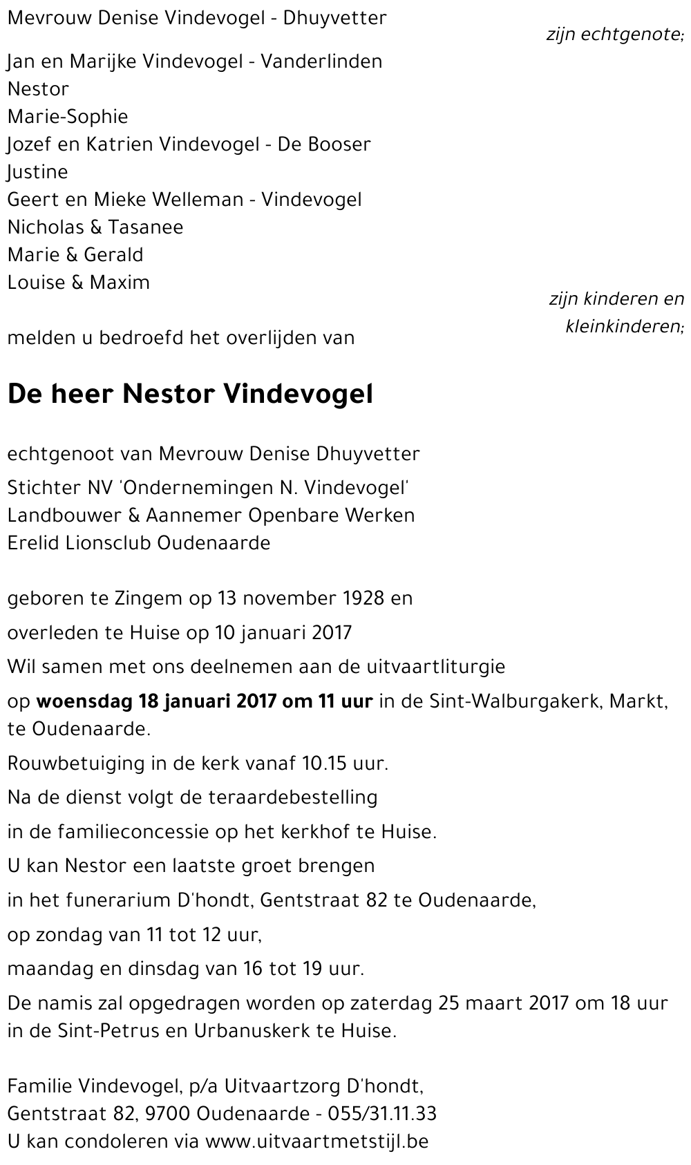 Nestor Vindevogel