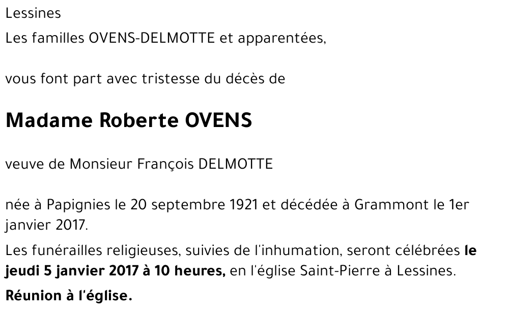 Roberte OVENS
