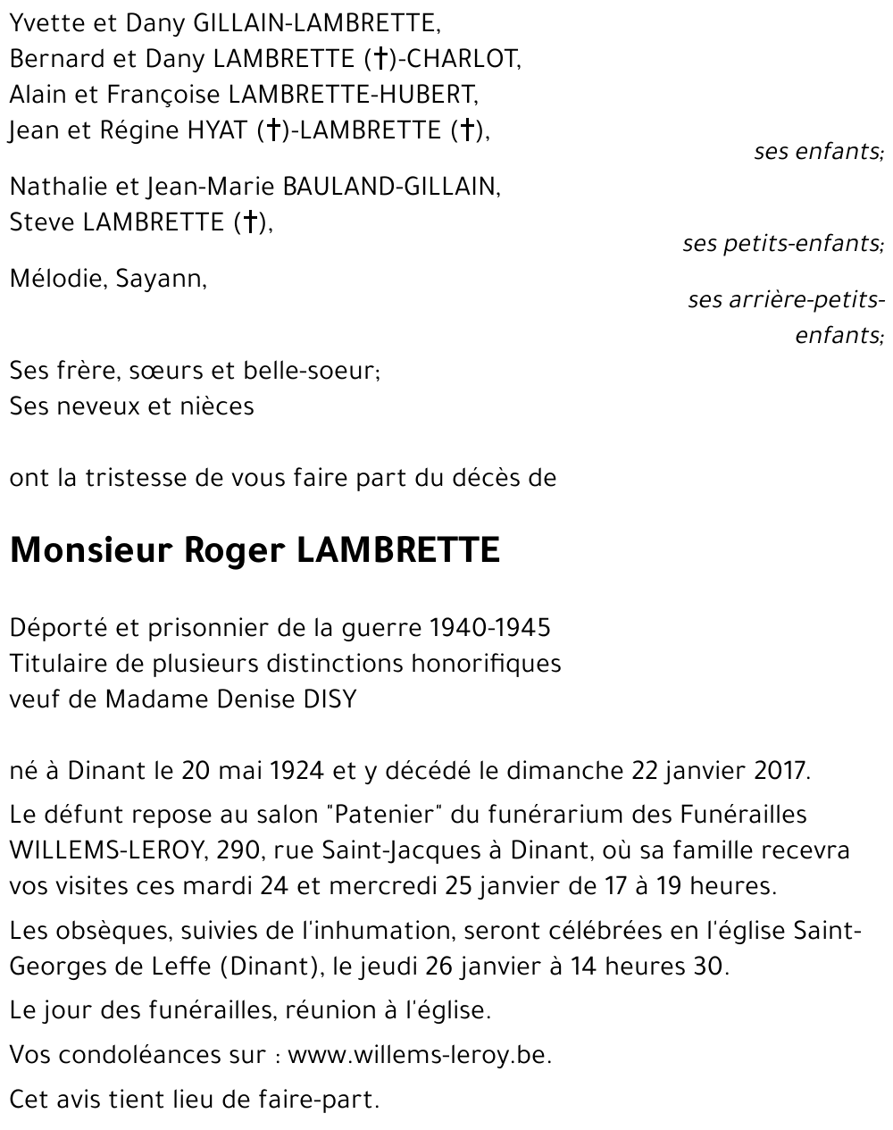 Roger LAMBRETTE