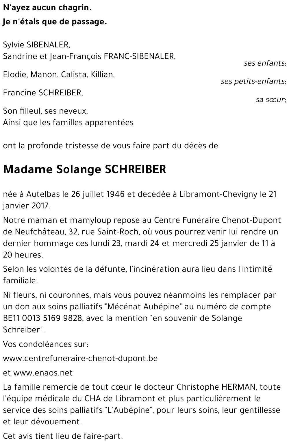 Solange SCHREIBER
