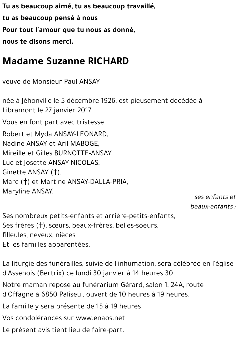 Suzanne RICHARD