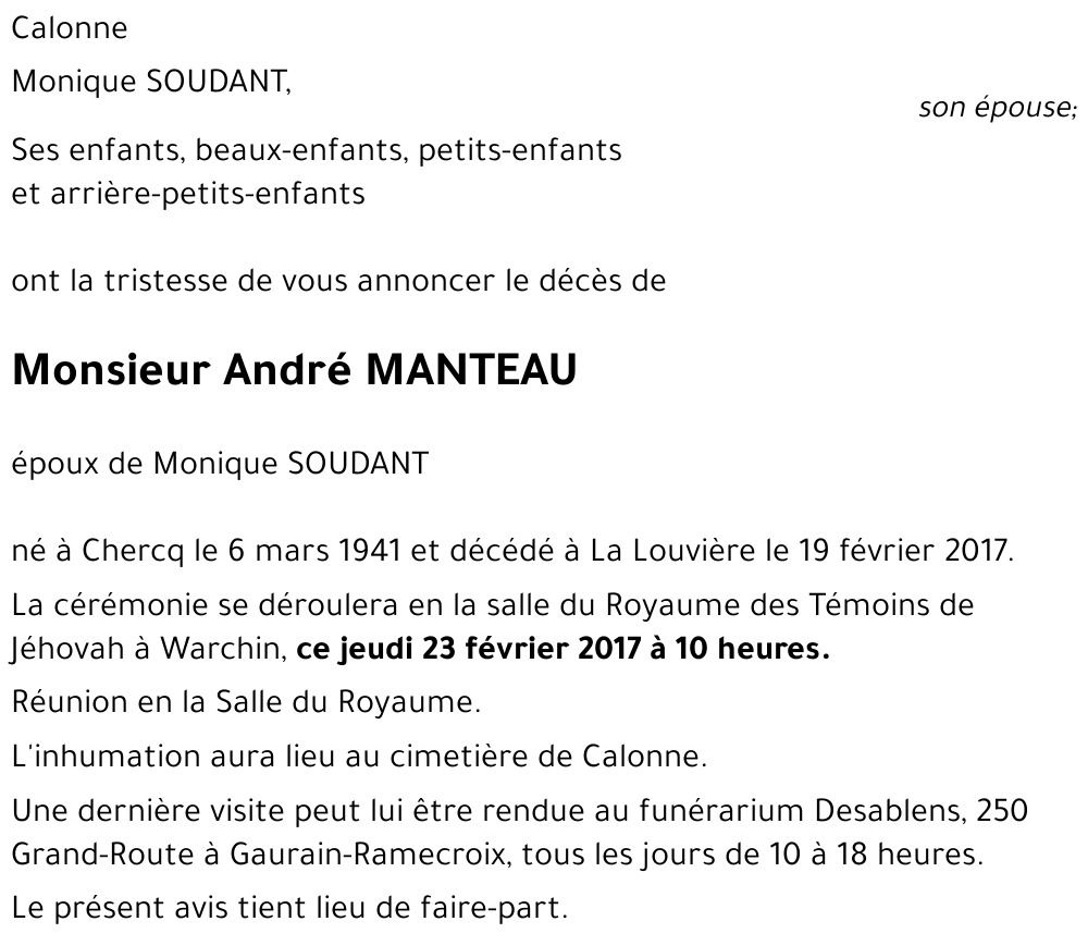 André MANTEAU