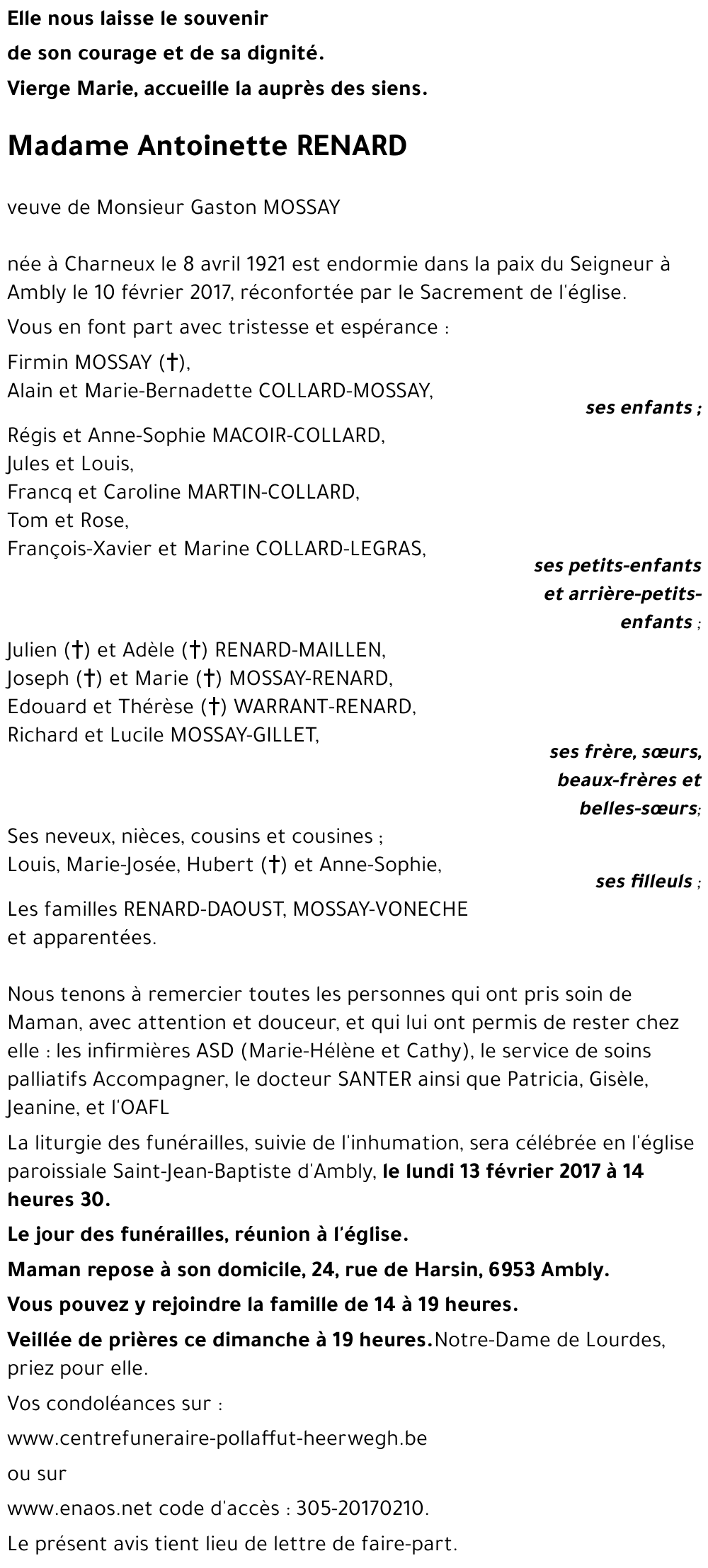 Antoinette RENARD