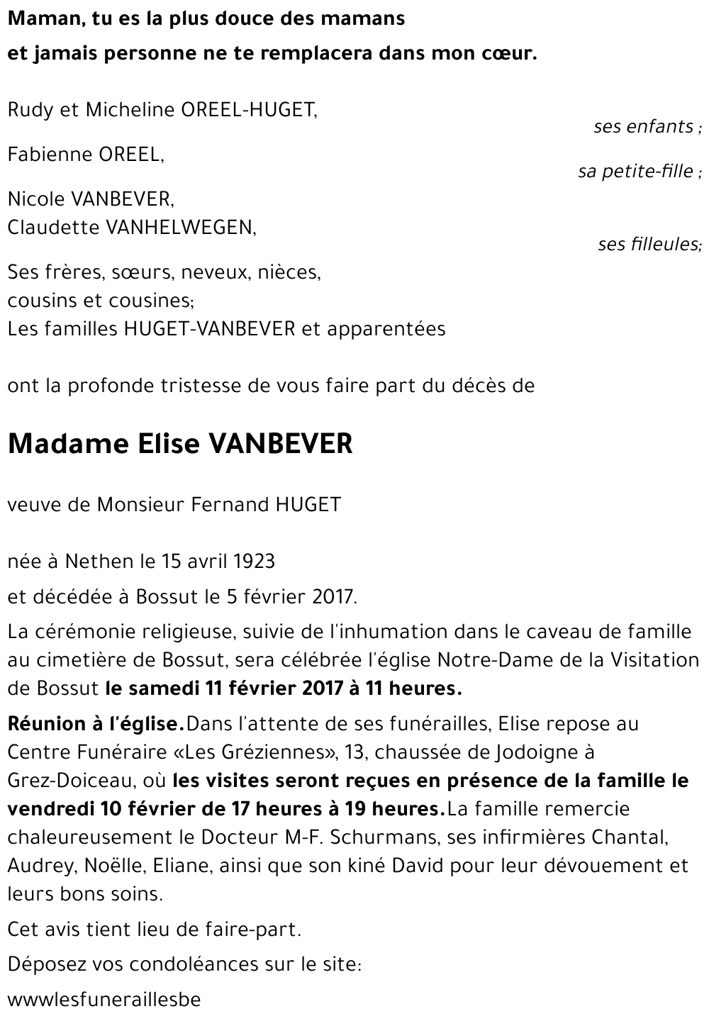 Elise VANBEVER