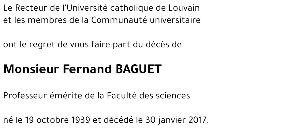 Fernand BAGUET