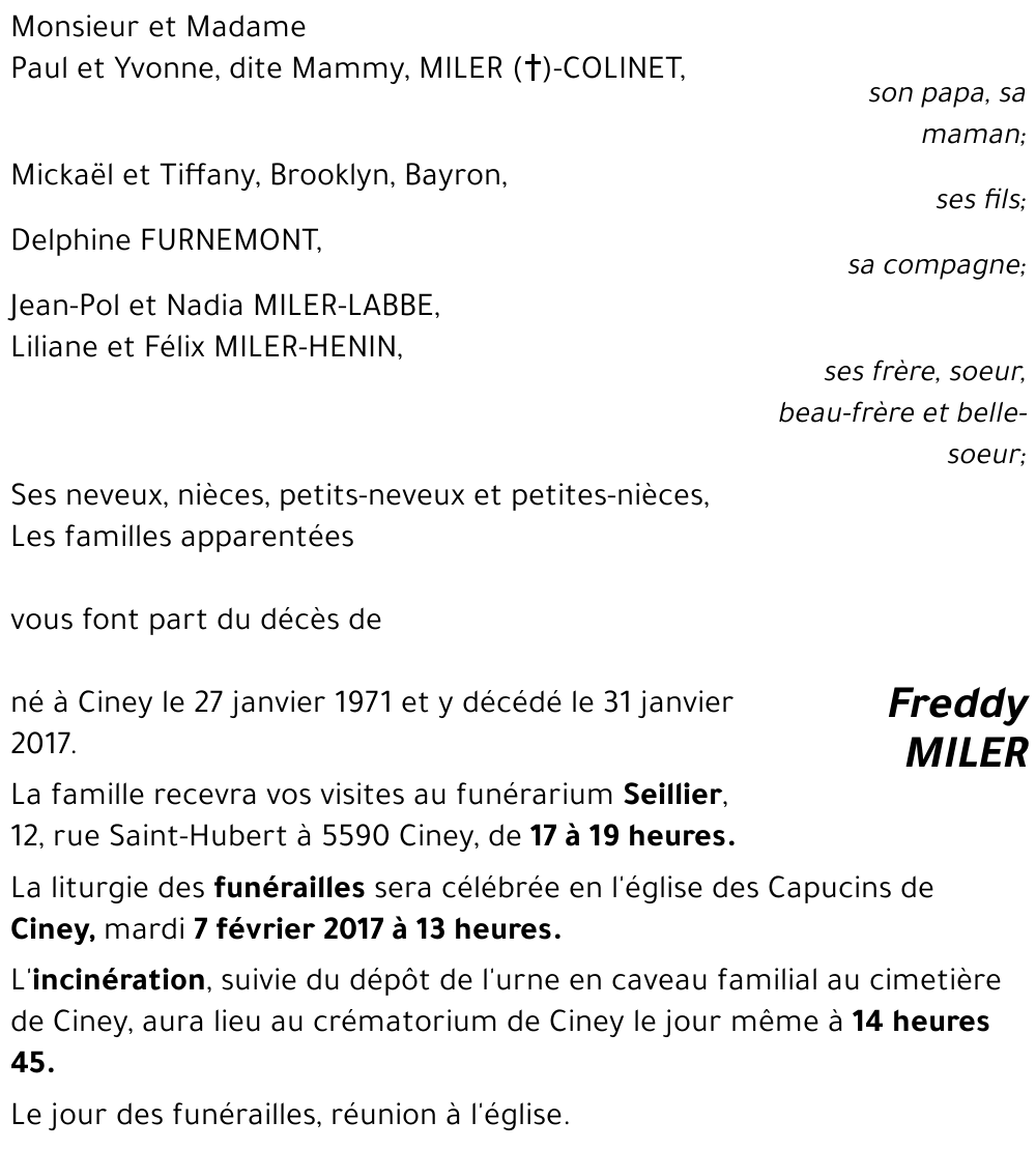 Freddy MILER