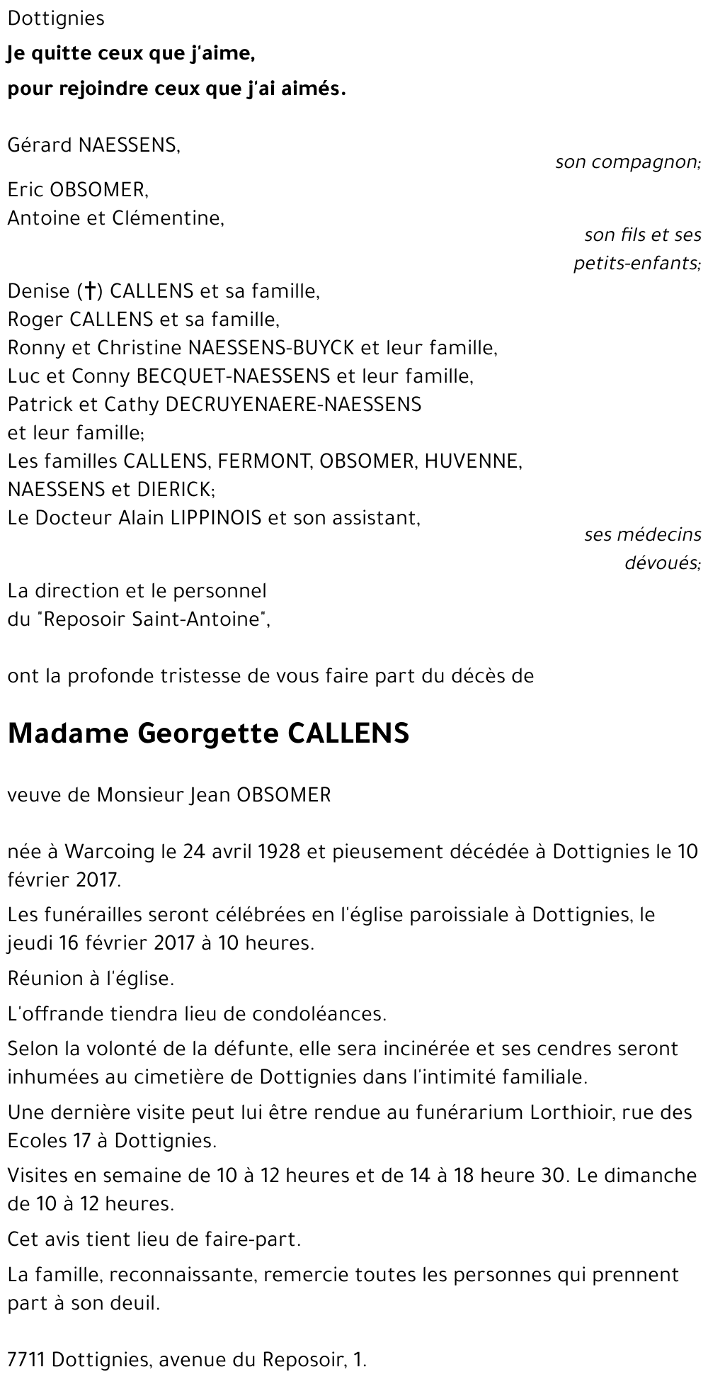 Georgette CALLENS
