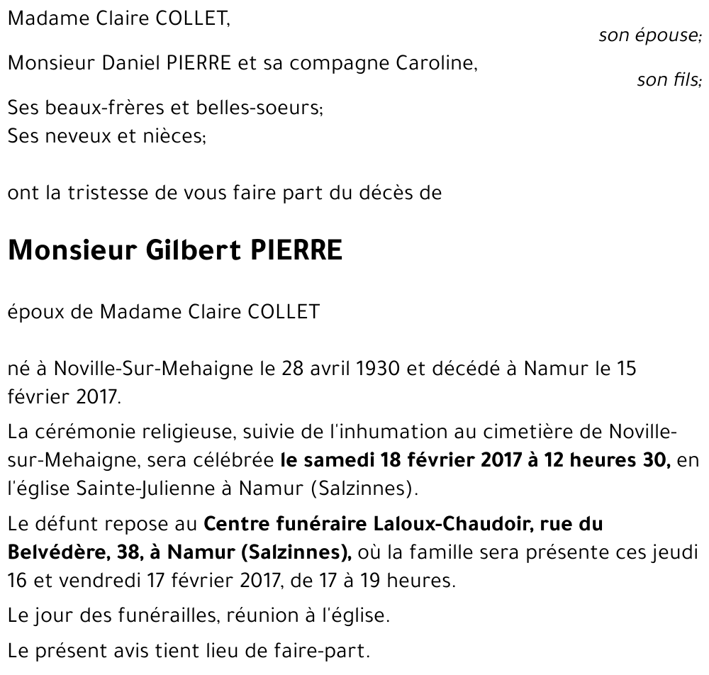 Gilbert PIERRE