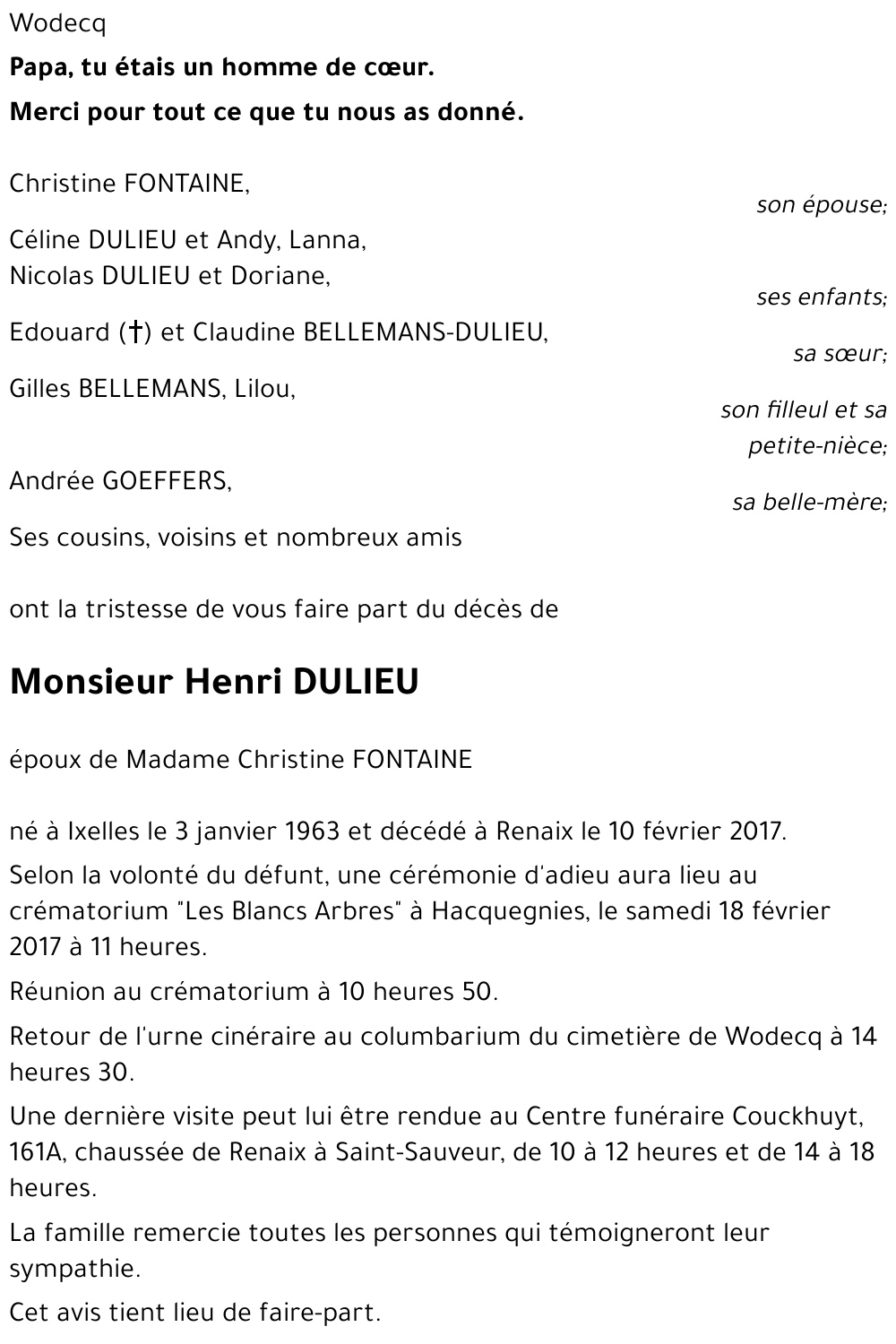 Henri DULIEU