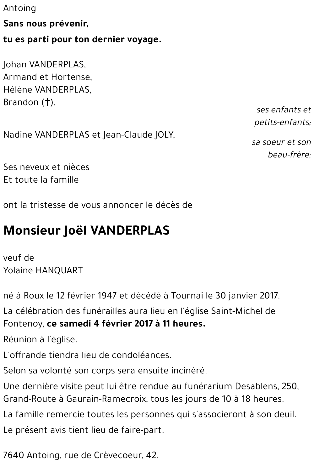 Joël VANDERPLAS