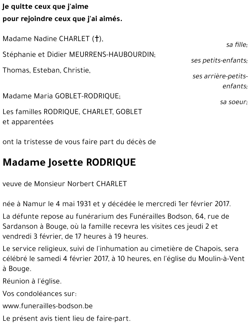 Josette RODRIQUE