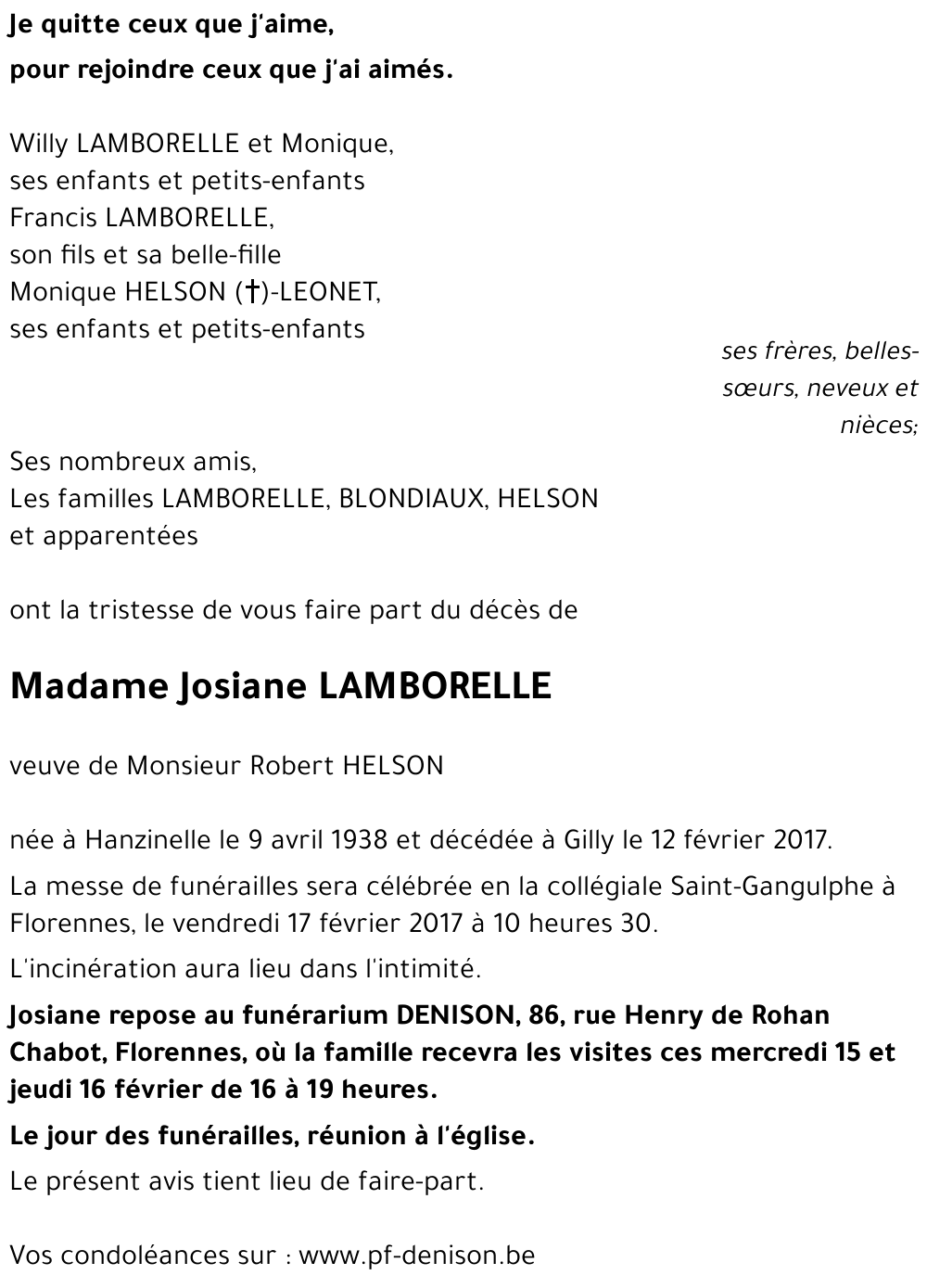 Josiane LAMBORELLE