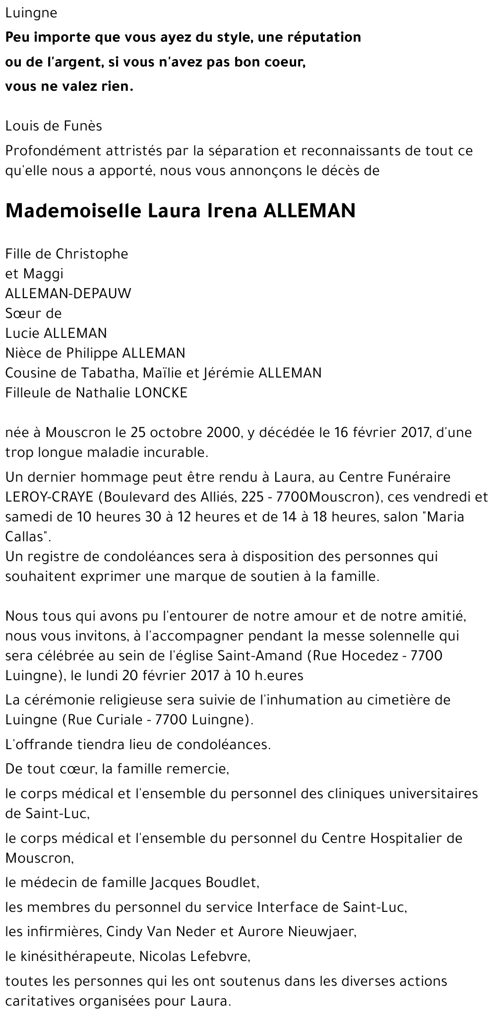 Laura Irena ALLEMAN