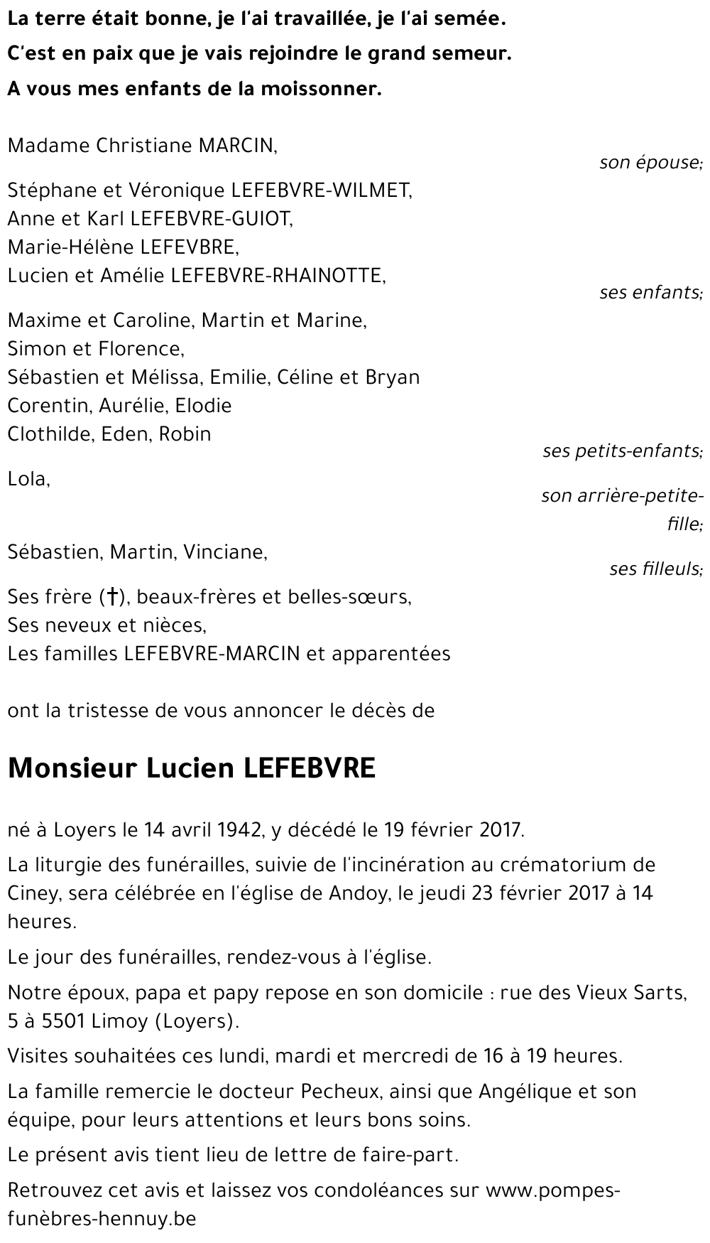 Lucien LEFEBVRE
