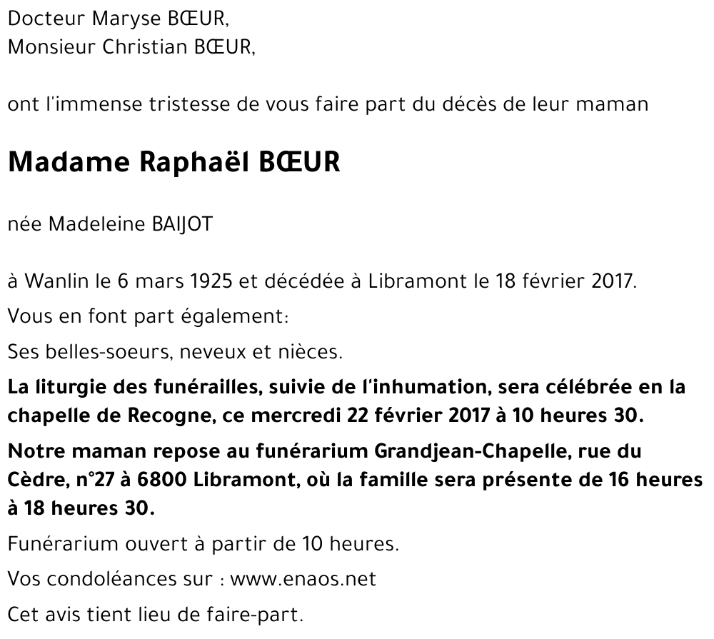 Madeleine BAIJOT