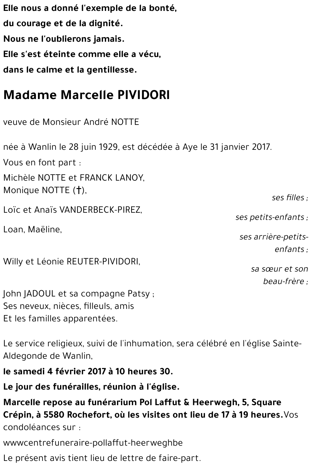 Marcelle PIVIDORI