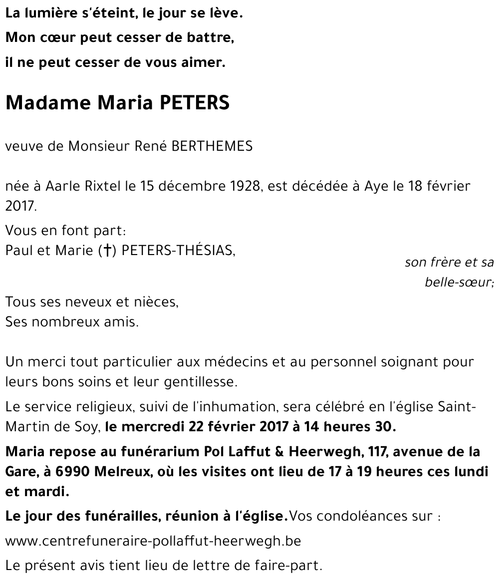 Maria PETERS