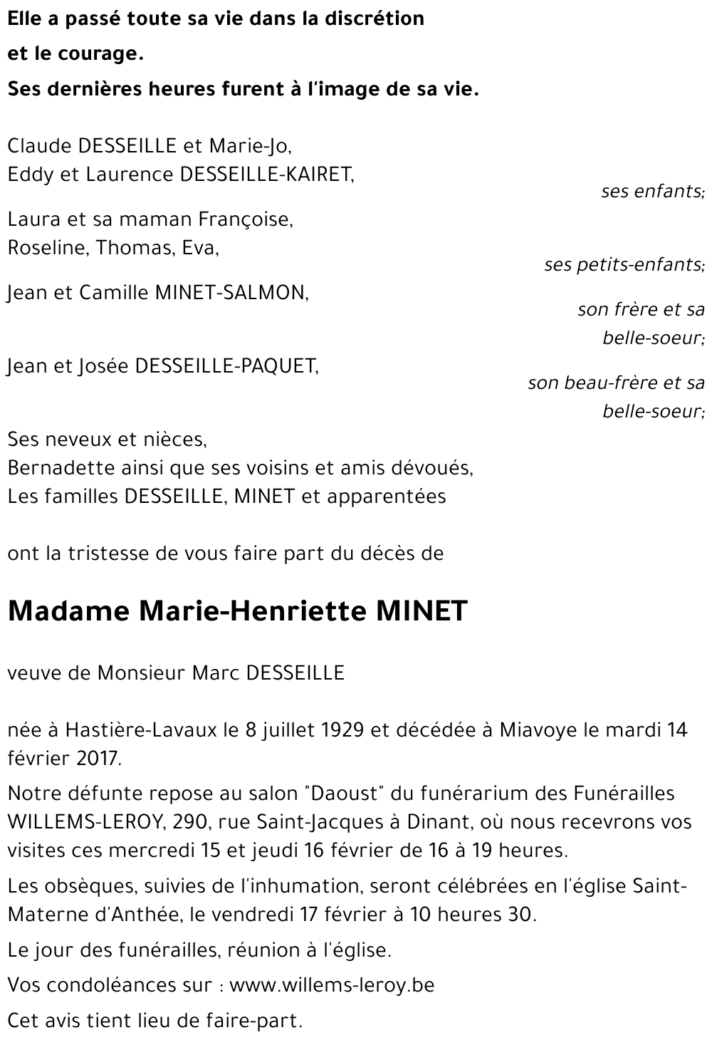 Marie-Henriette MINET