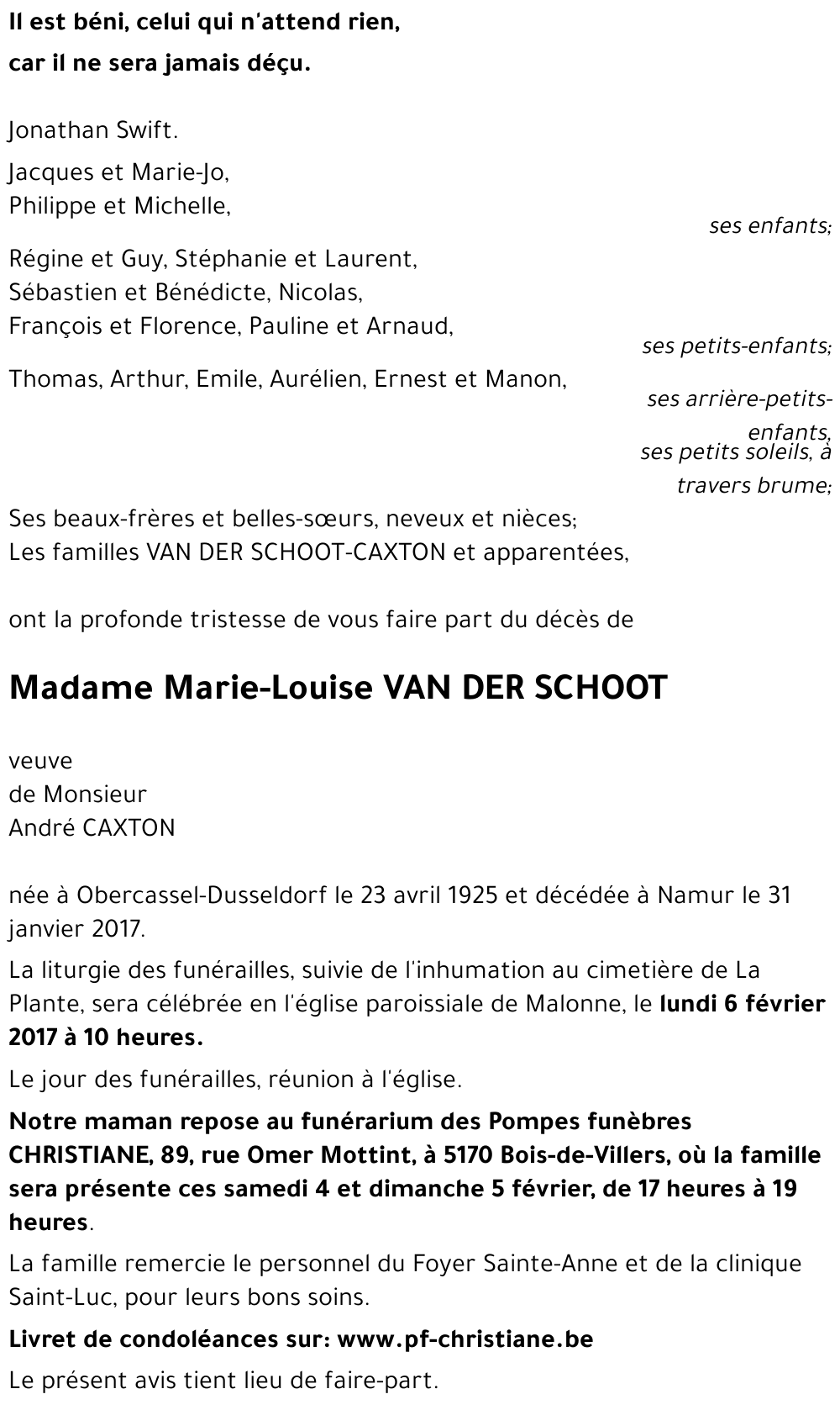 Marie-Louise VAN DER SCHOOT