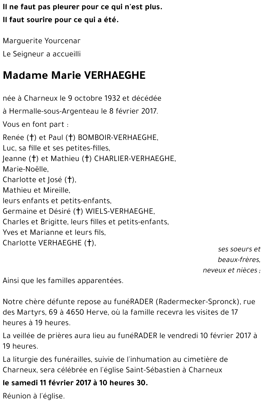 Marie VERHAEGHE