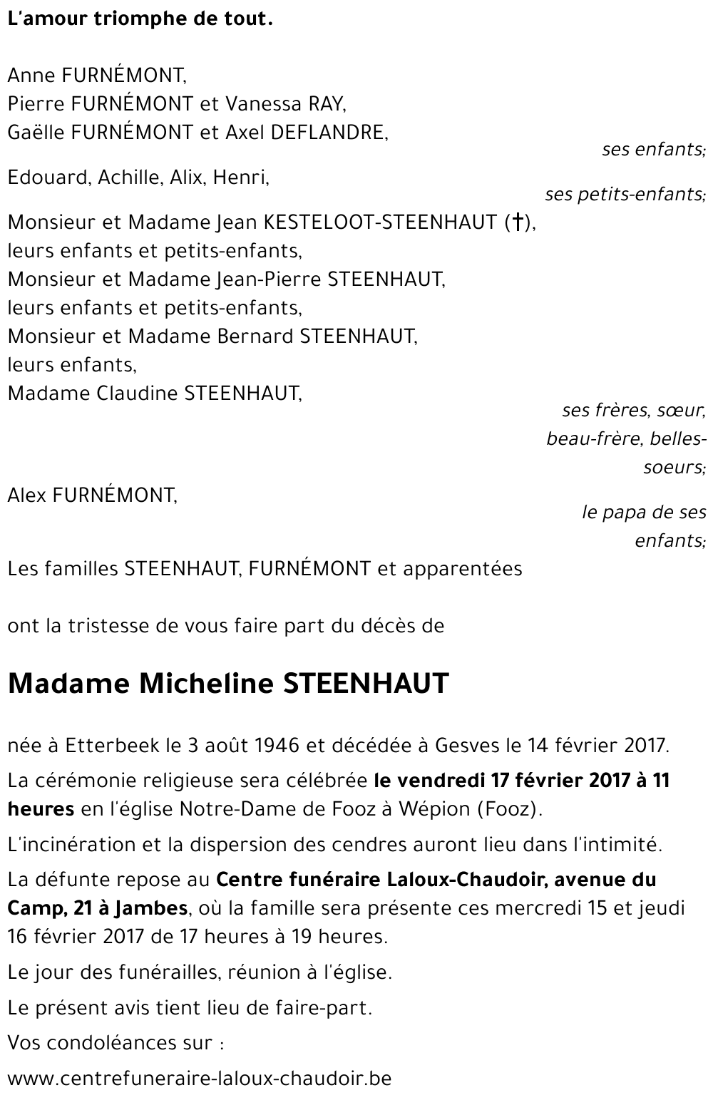 Micheline STEENHAUT