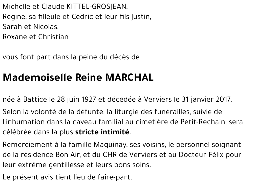 Reine MARCHAL