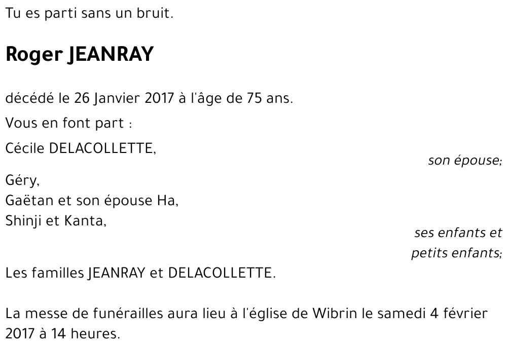 Roger JEANRAY