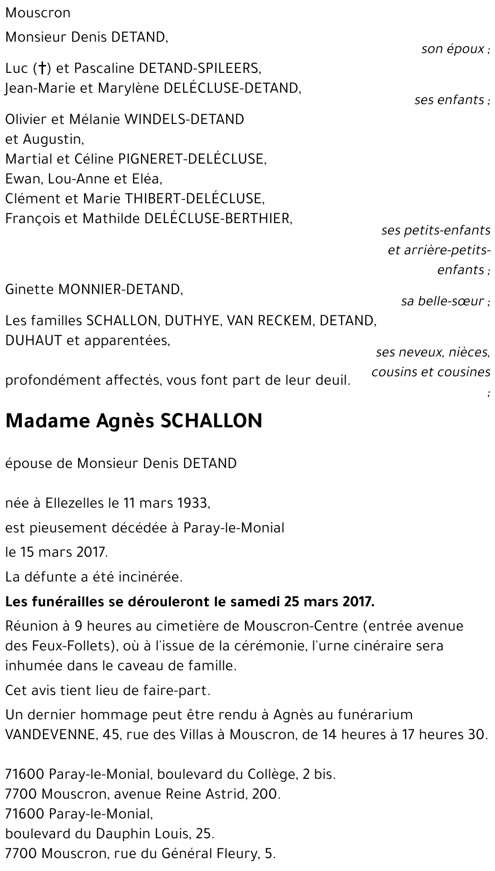 Agnès SCHALLON