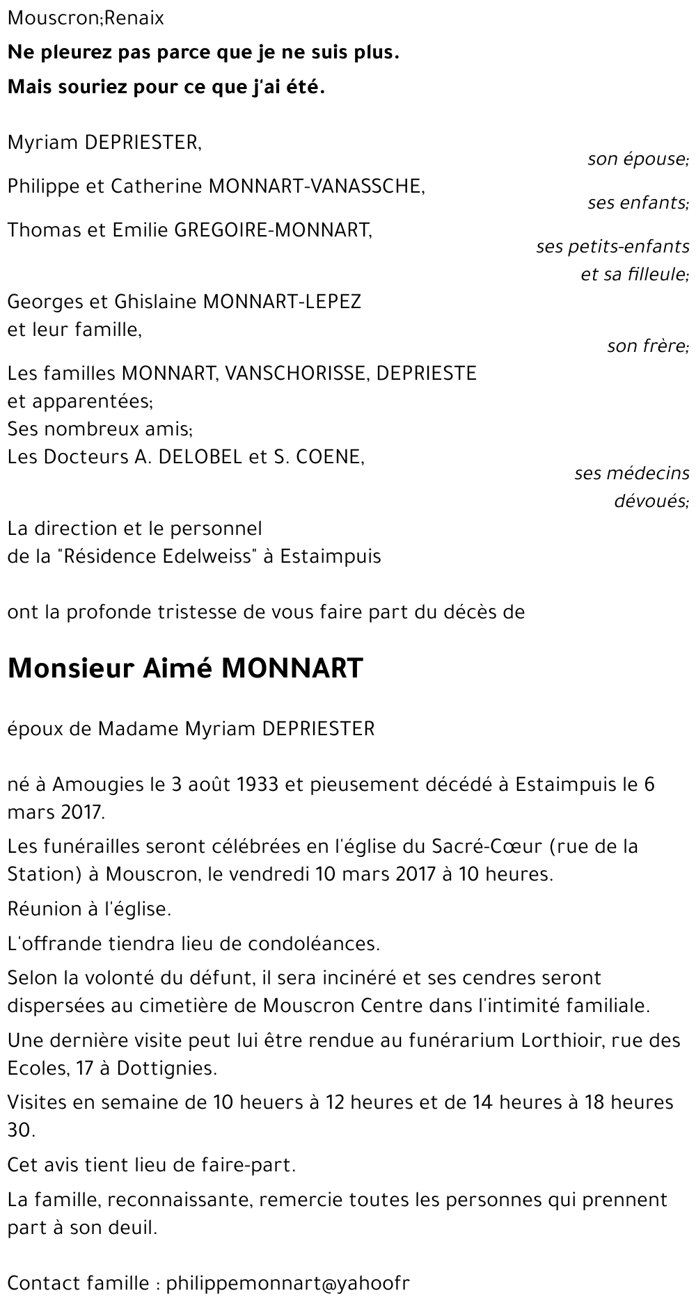 Aimé MONNART