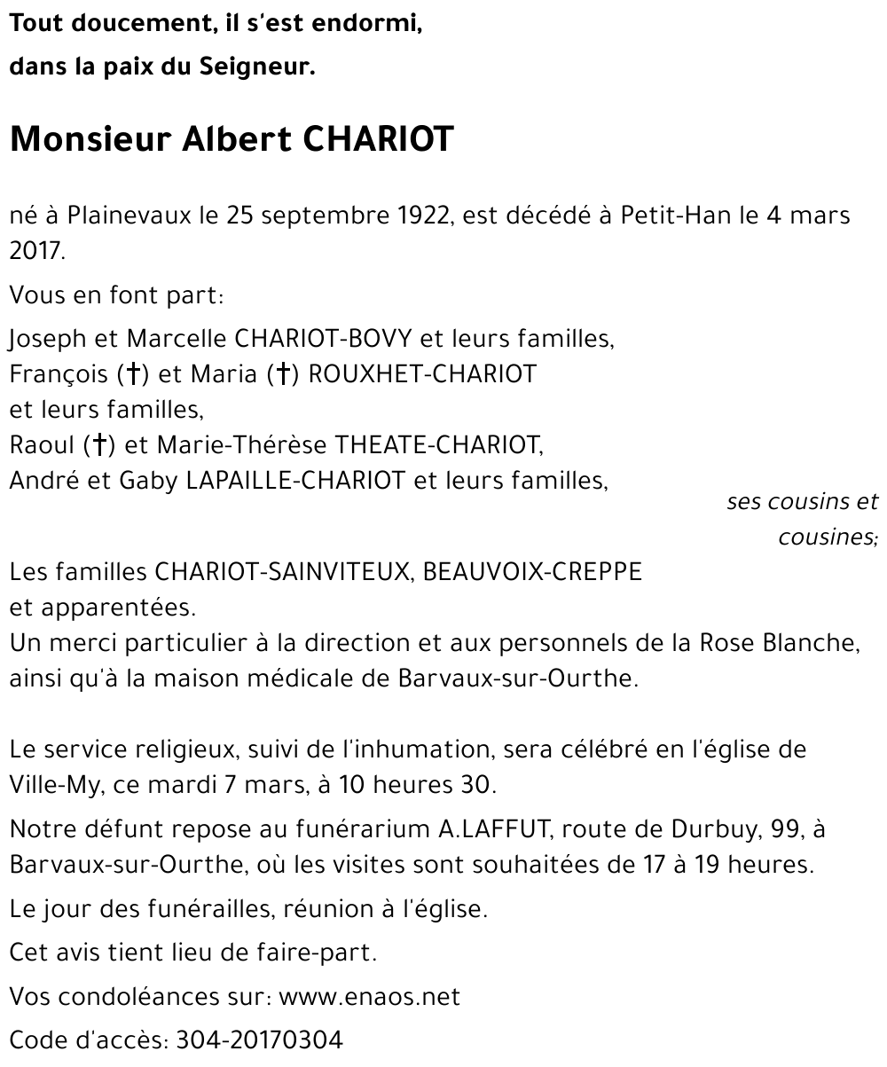 Albert CHARIOT