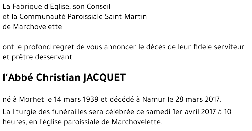 Christian JACQUET