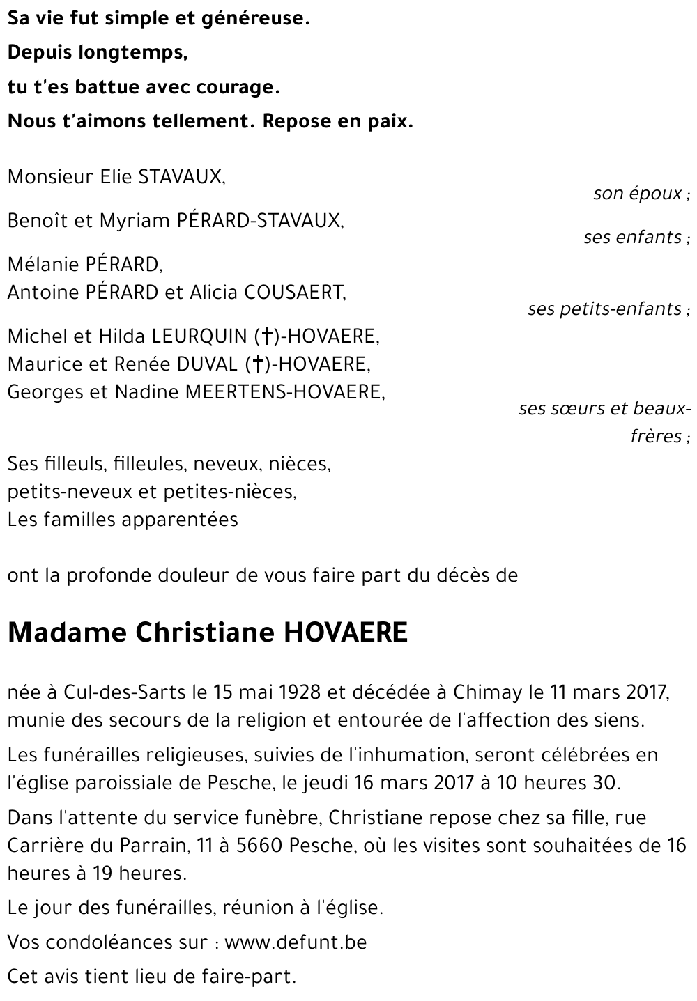 Christiane HOVAERE
