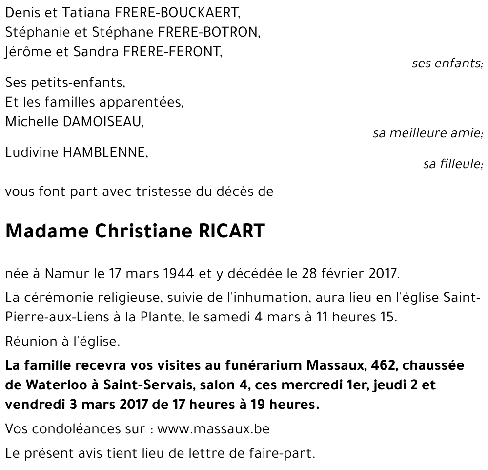 Christiane RICART