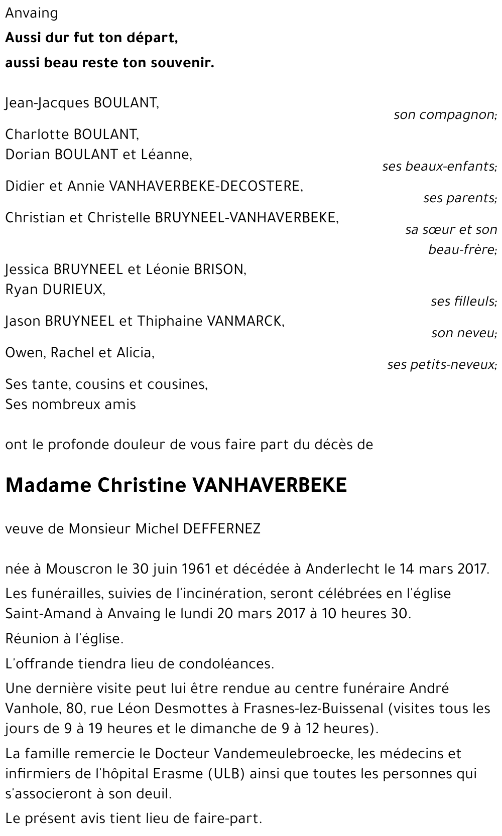 Christine VANHAVERBEKE