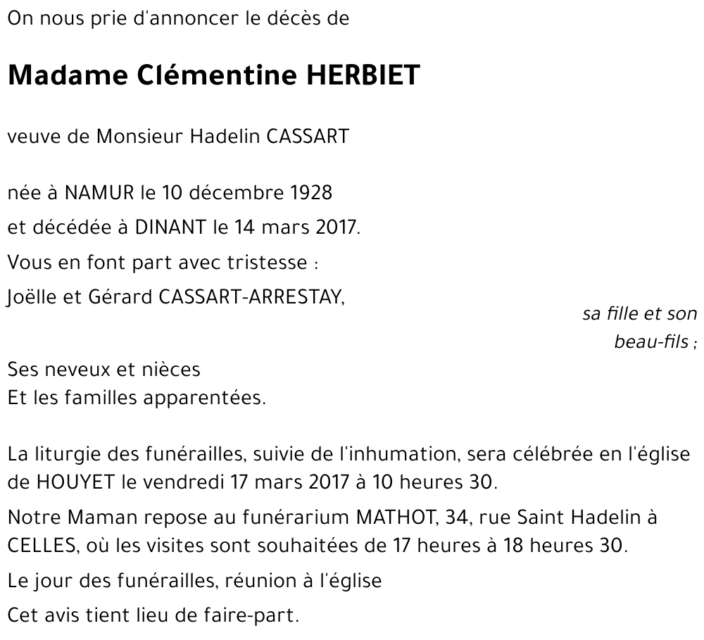 Clémentine HERBIET