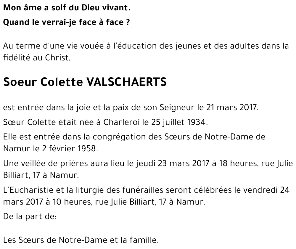 Colette VALSCHAERTS