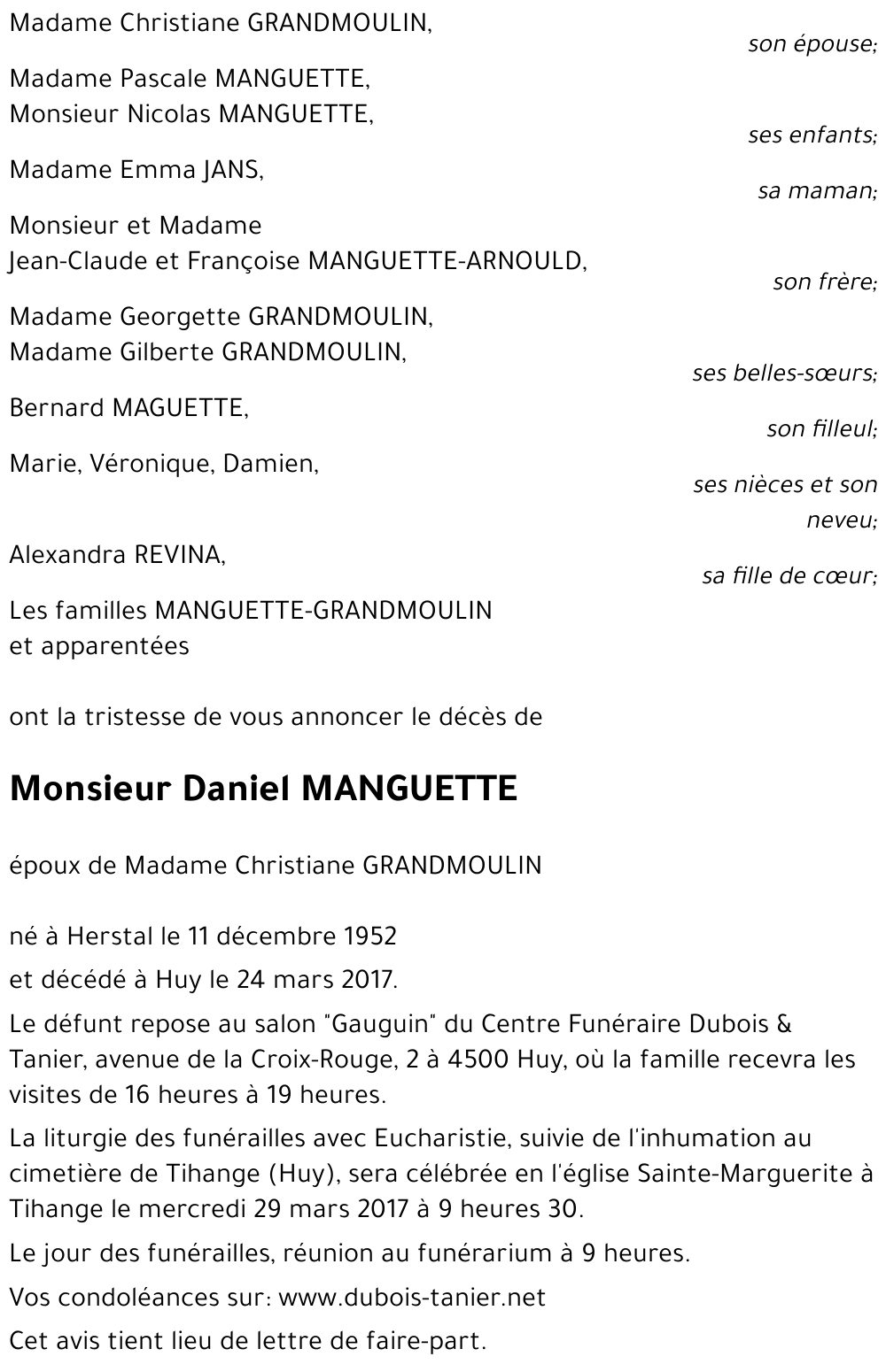 Daniel MANGUETTE