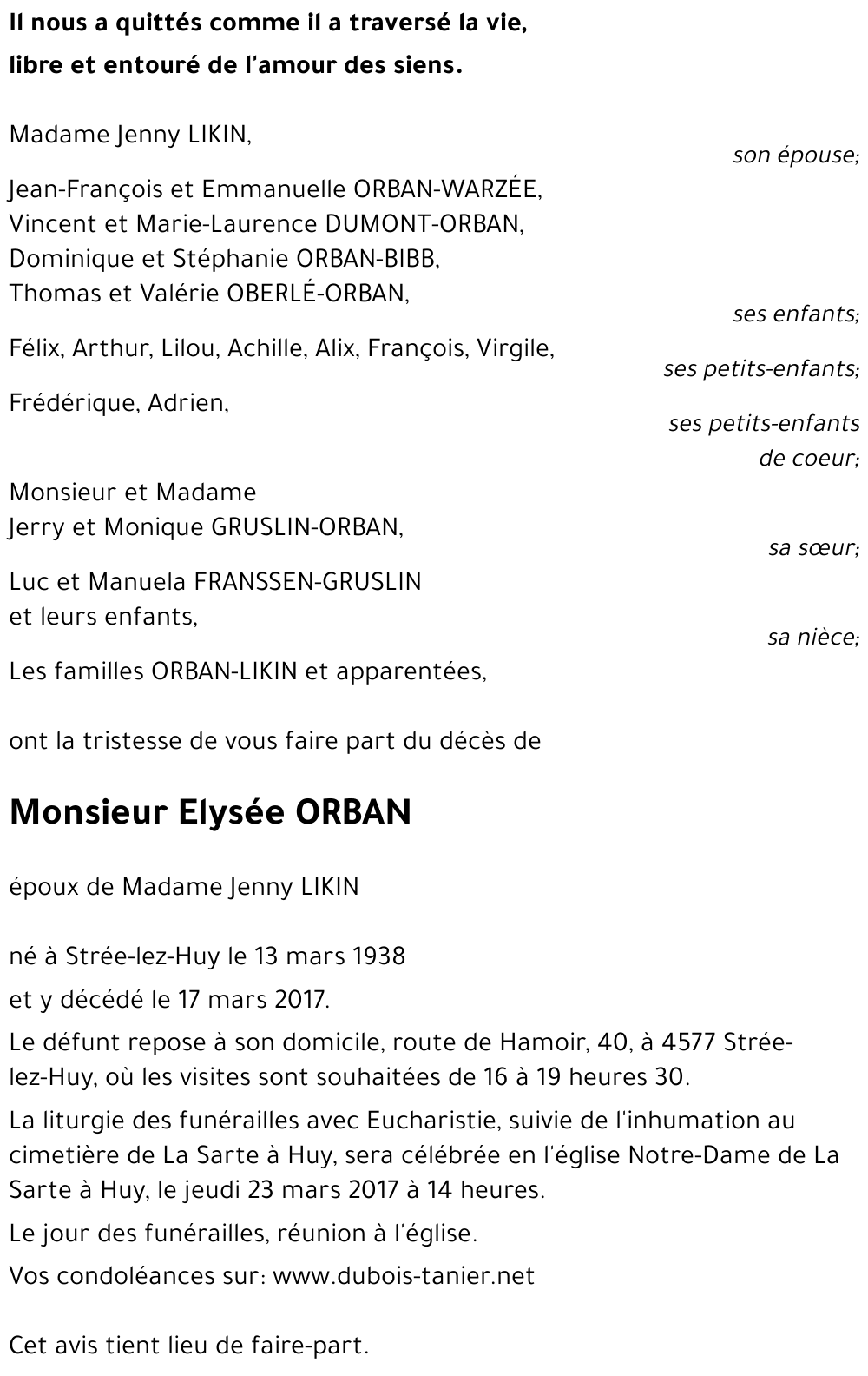 Elysée ORBAN