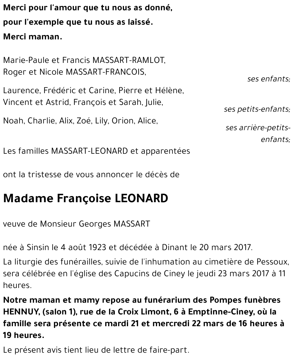 Françoise LEONARD