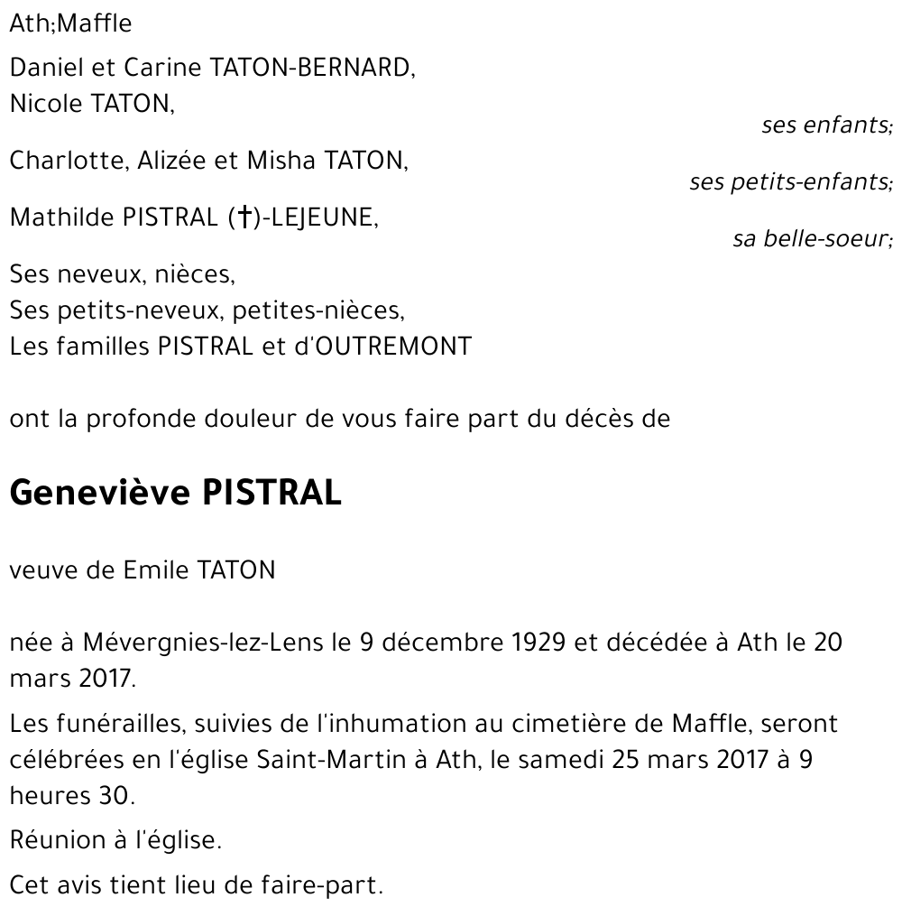 Geneviève PISTRAL